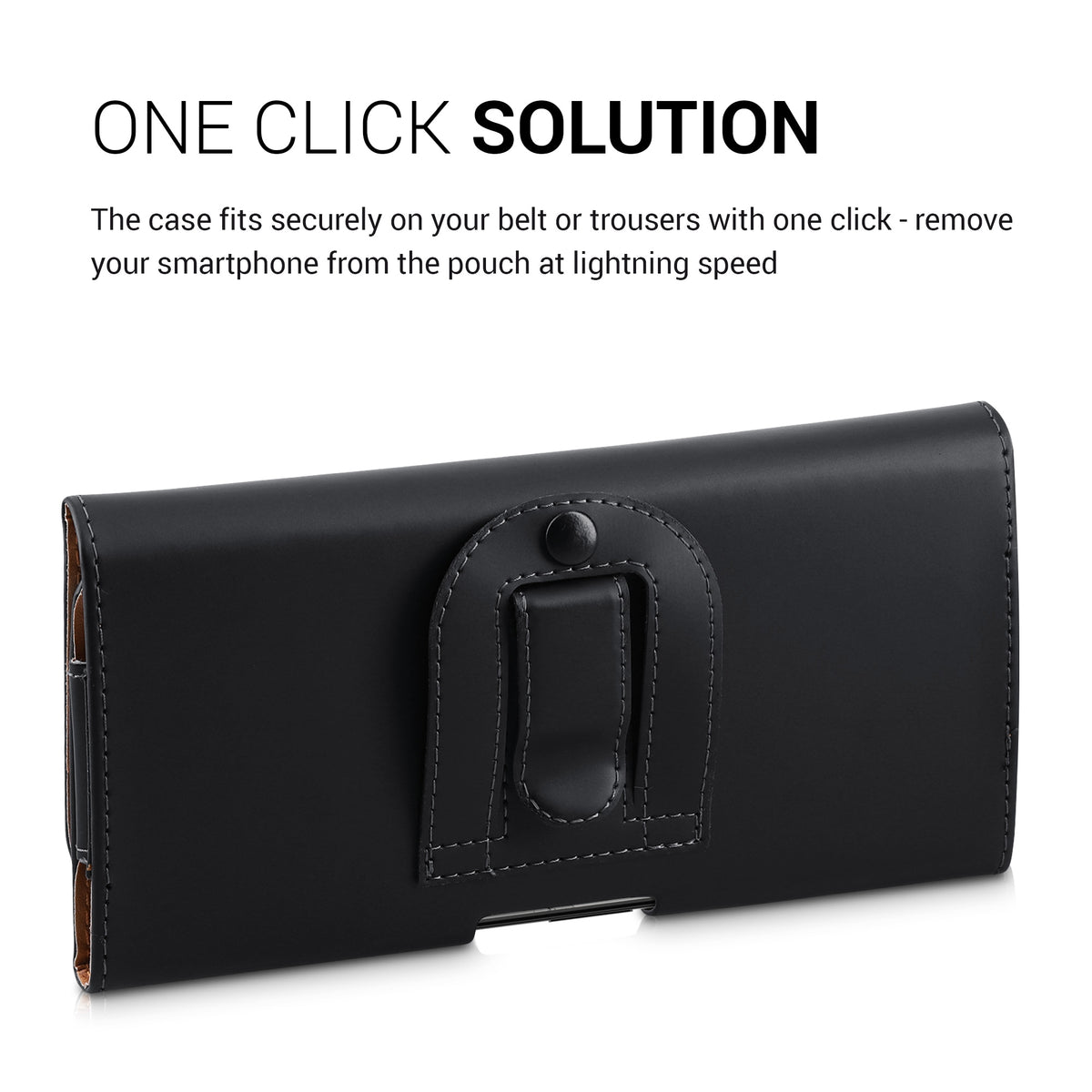 Belt Pouch Case for Cell Phones with Belt Clip 17.2 x 8.5 cm