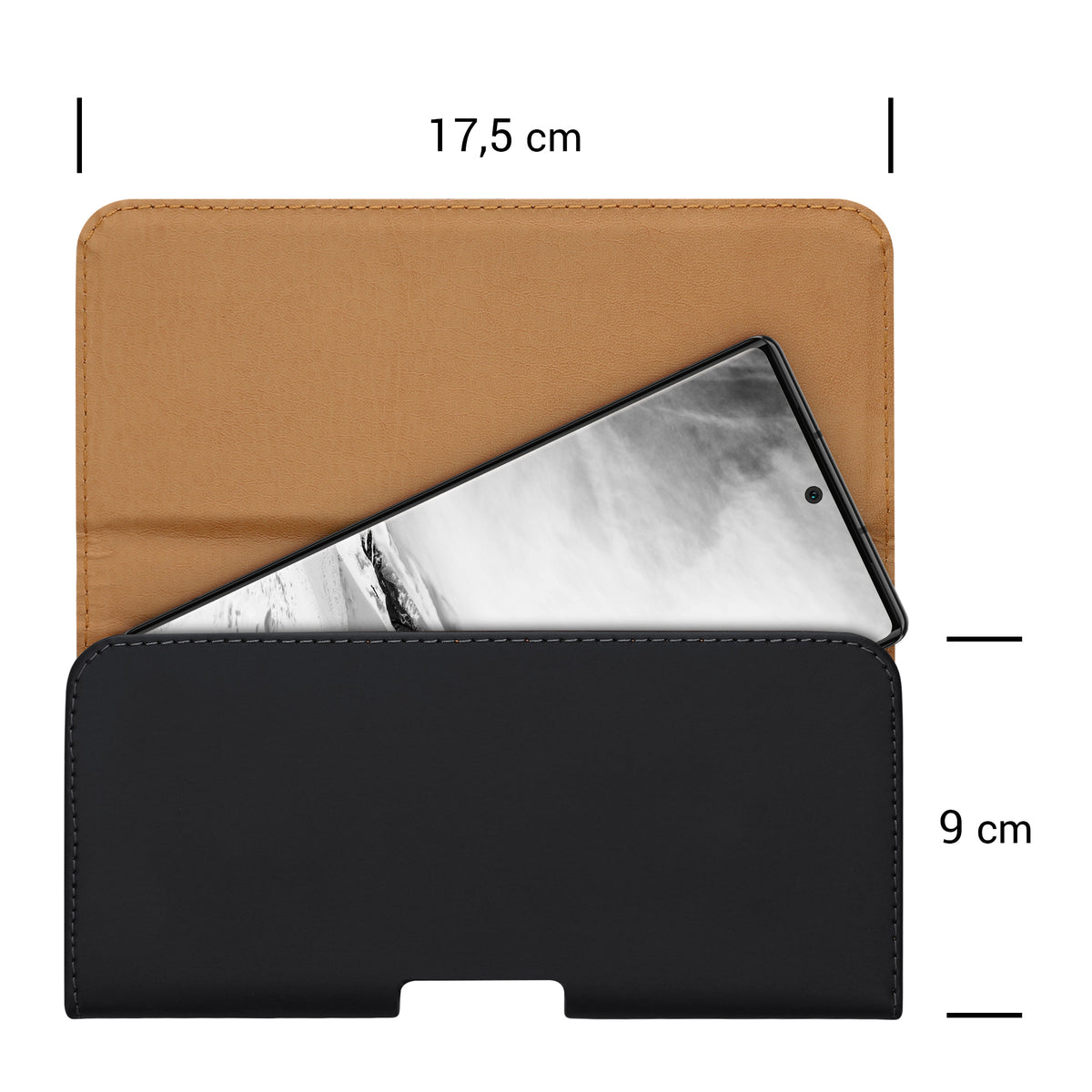 Belt Pouch Case for Cell Phones with Belt Clip 17.2 x 8.5 cm