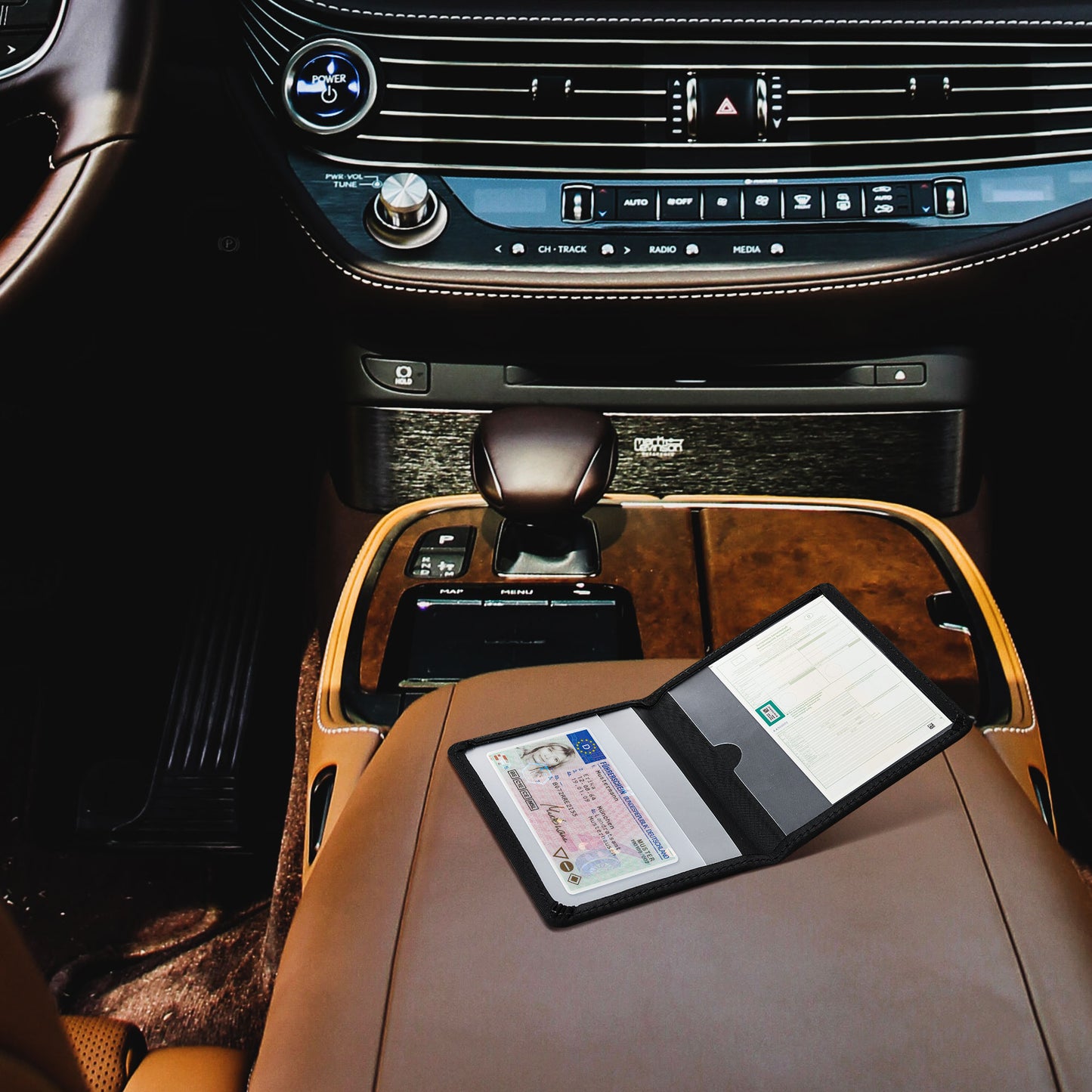 kwmobile Vehicle Registration Holder with Card Slots