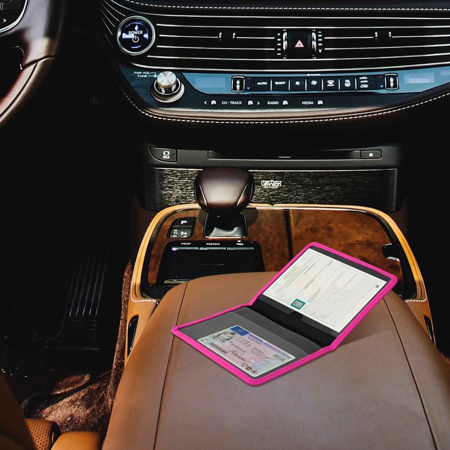 kwmobile Vehicle Registration Holder with Card Slots