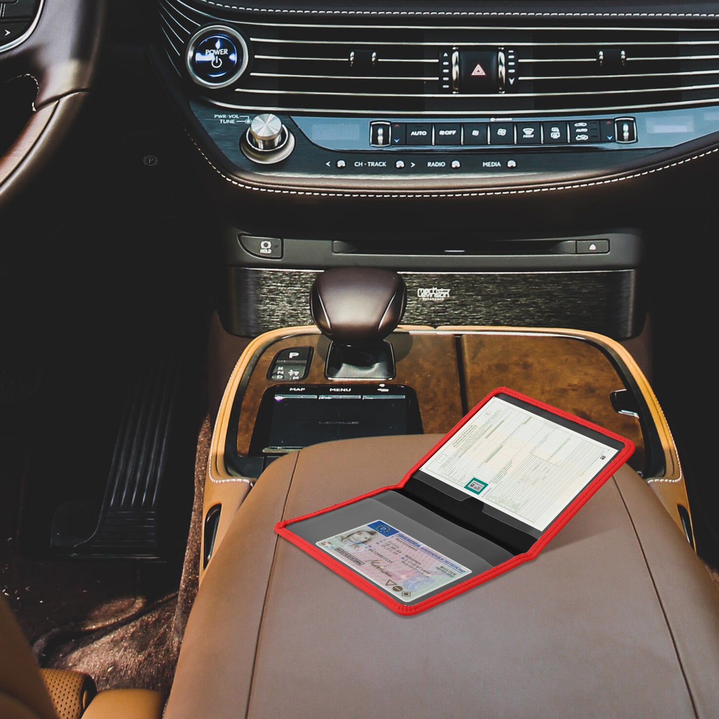 kwmobile Vehicle Registration Holder with Card Slots
