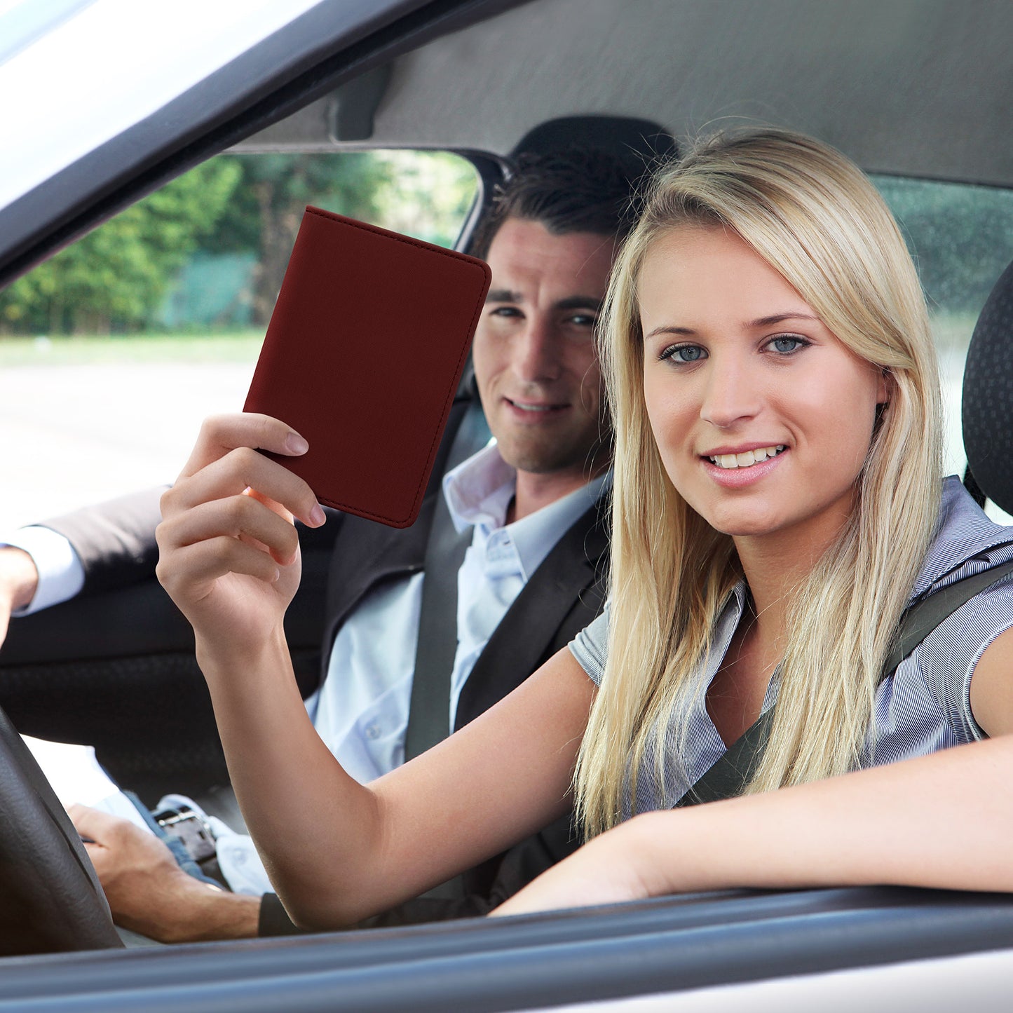 kwmobile Vehicle Registration Holder with Card Slots