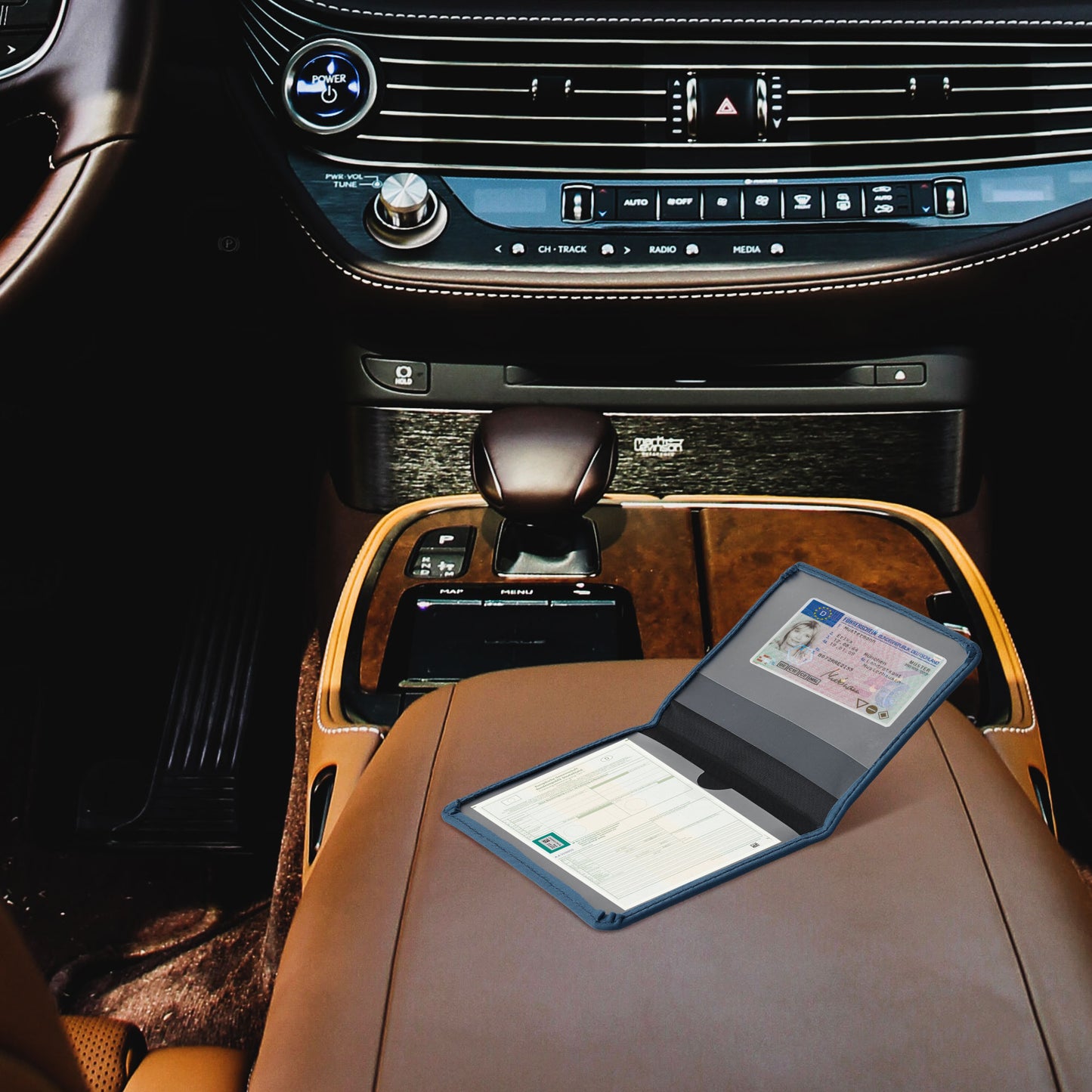 kwmobile Vehicle Registration Holder with Card Slots