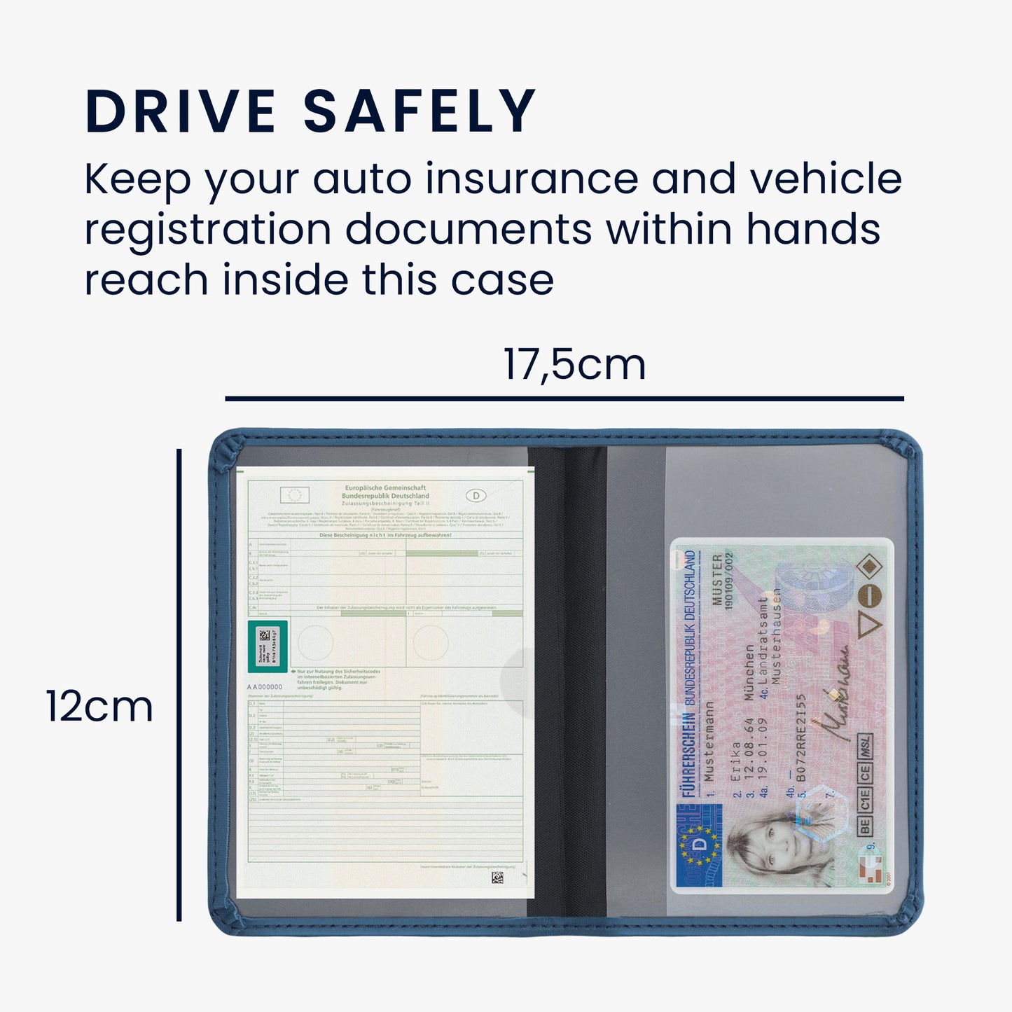 kwmobile Vehicle Registration Holder with Card Slots