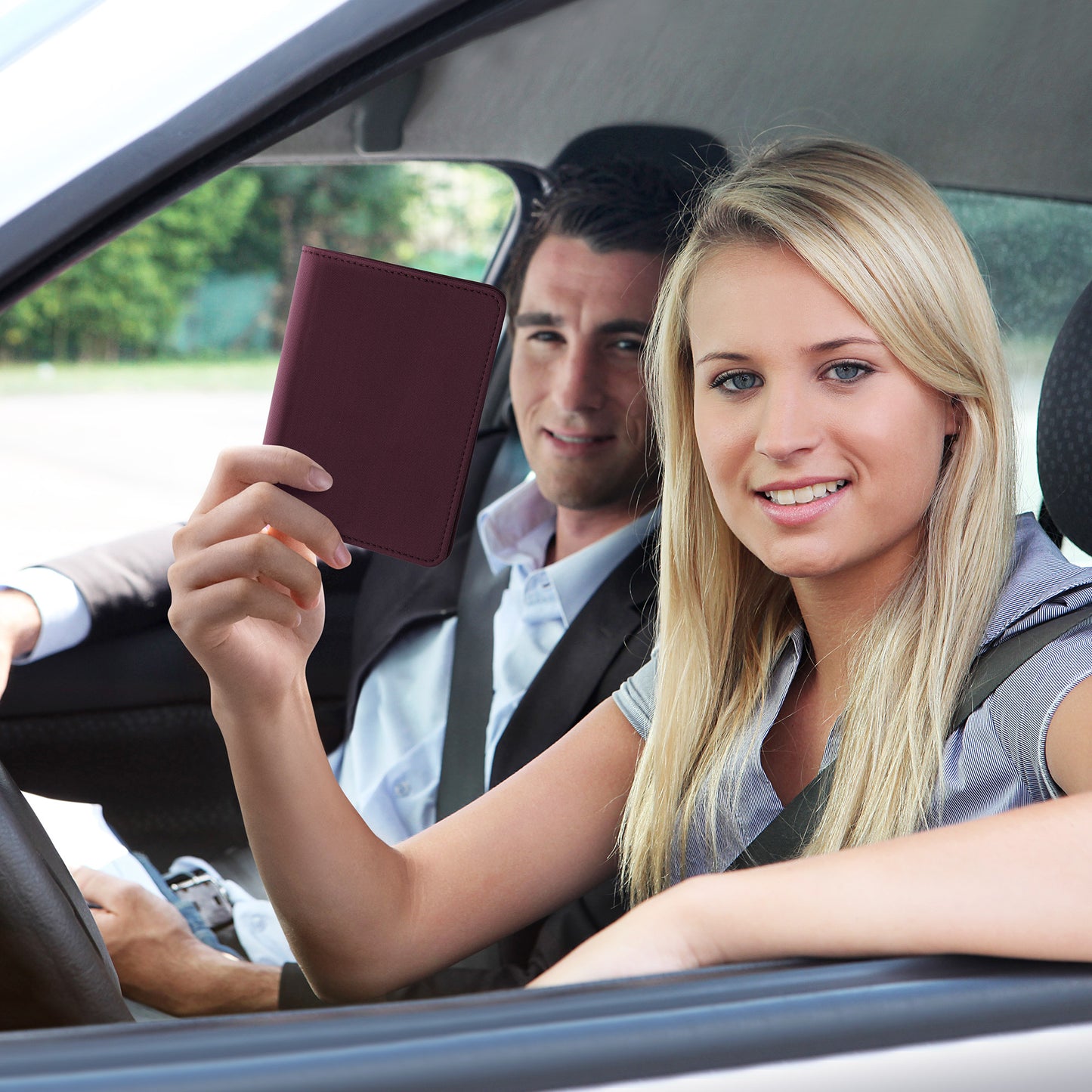 kwmobile Vehicle Registration Holder with Card Slots