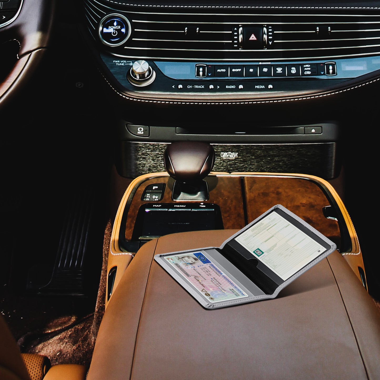 kwmobile Vehicle Registration Holder with Card Slots