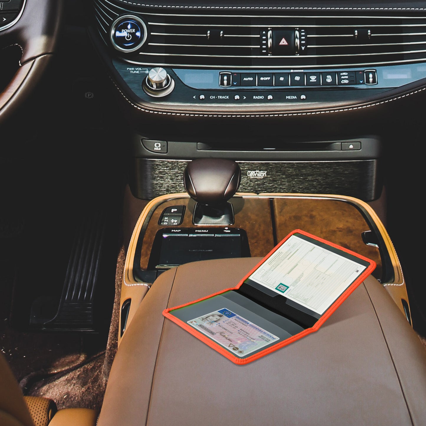 kwmobile Vehicle Registration Holder with Card Slots