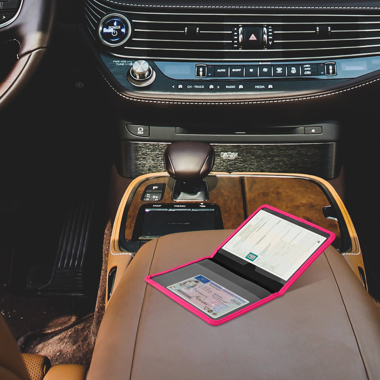 kwmobile Vehicle Registration Holder with Card Slots