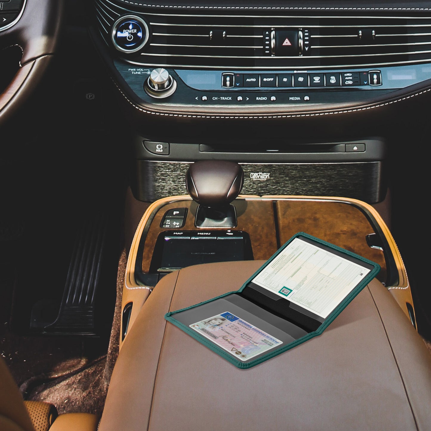 kwmobile Vehicle Registration Holder with Card Slots