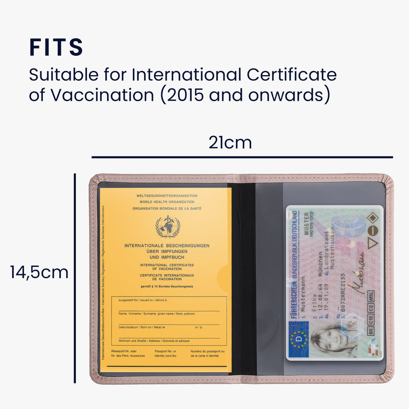 Faux Leather Vaccination Card Holder