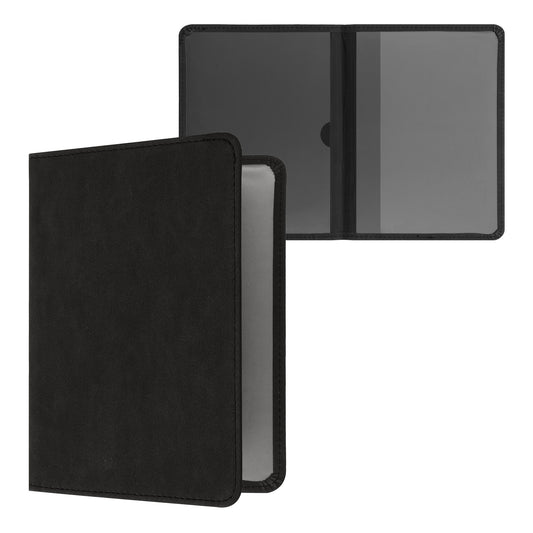 Vehicle Registration Holder with Card Slots in Faux Suede for Italian Registration