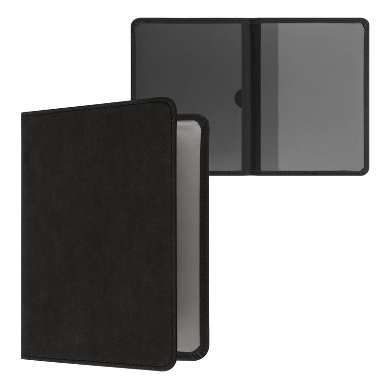 Vehicle Registration Holder with Card Slots in Faux Suede for Italian Registration