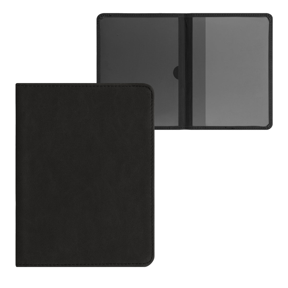 Vehicle Registration Holder with Card Slots in Faux Suede for Italian Registration