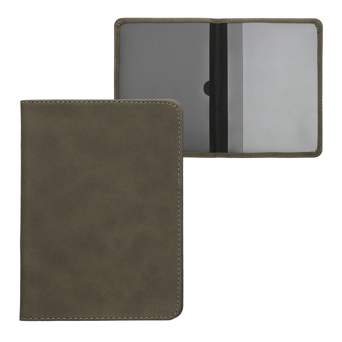Vehicle Registration Holder with Card Slots in Faux Suede for Italian Registration