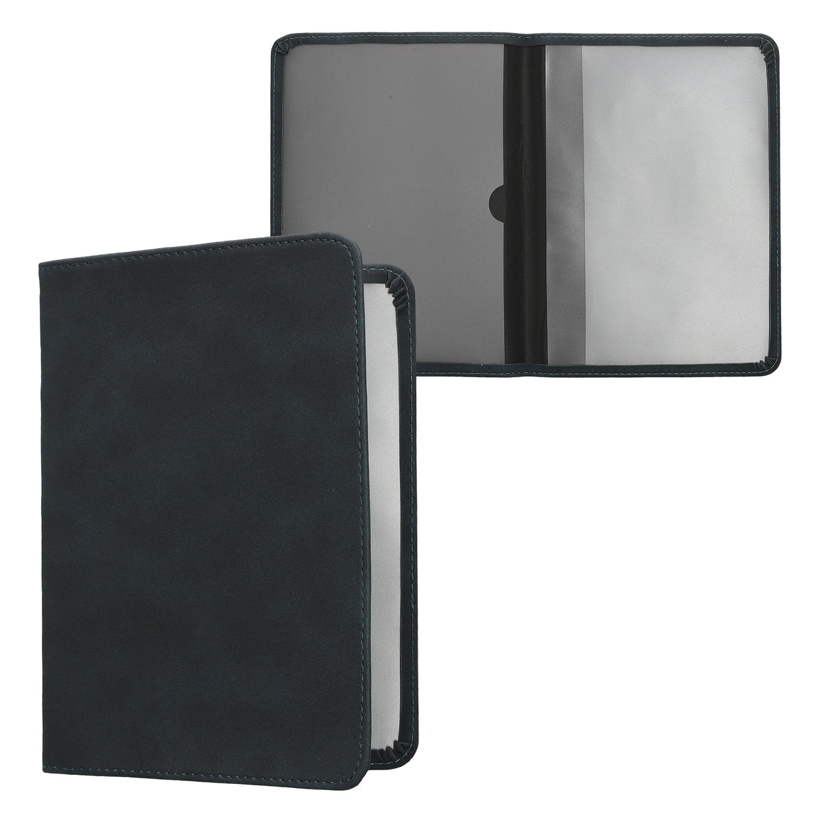 Vehicle Registration Holder with Card Slots in Faux Suede for Italian Registration