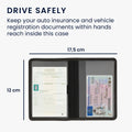 kwmobile Car Registration Holder with Card Slots - Case Pouch for Car Registration Document Driving License