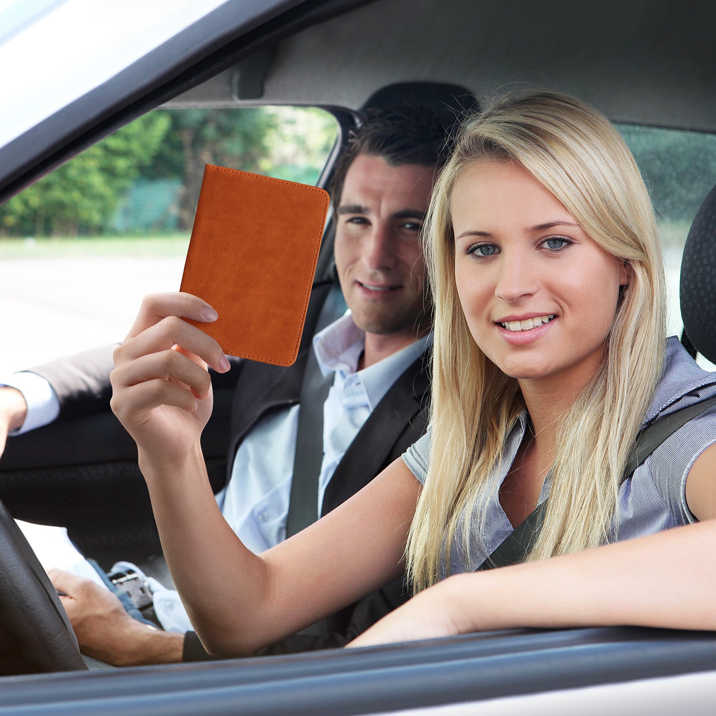 kwmobile Car Registration Holder with Card Slots - Case Pouch for Car Registration Document Driving License