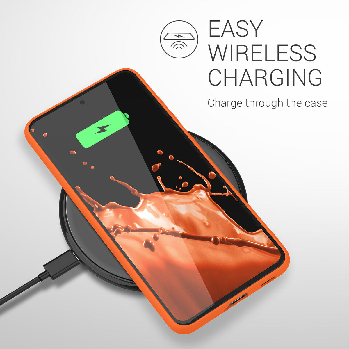 kwmobile Case for Samsung Galaxy S21 FE - Wireless Charging - Protective Cover