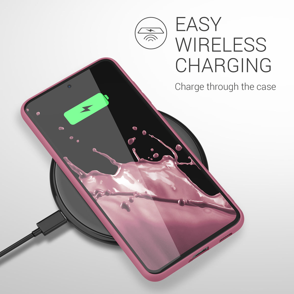 kwmobile Case for Samsung Galaxy S21 FE - Wireless Charging - Protective Cover