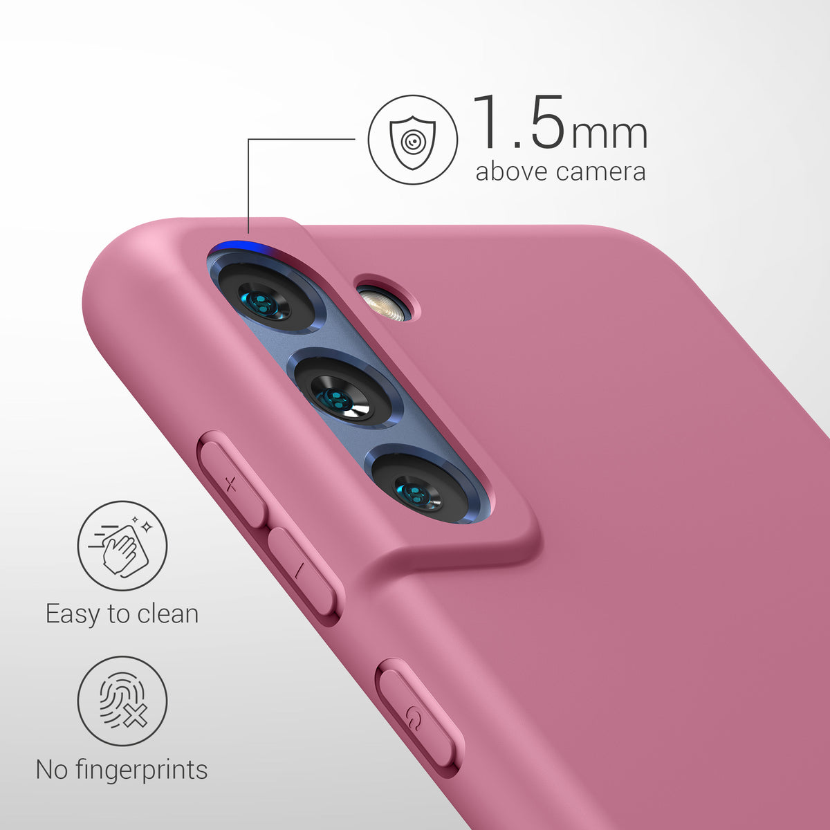 kwmobile Case for Samsung Galaxy S21 FE - Wireless Charging - Protective Cover