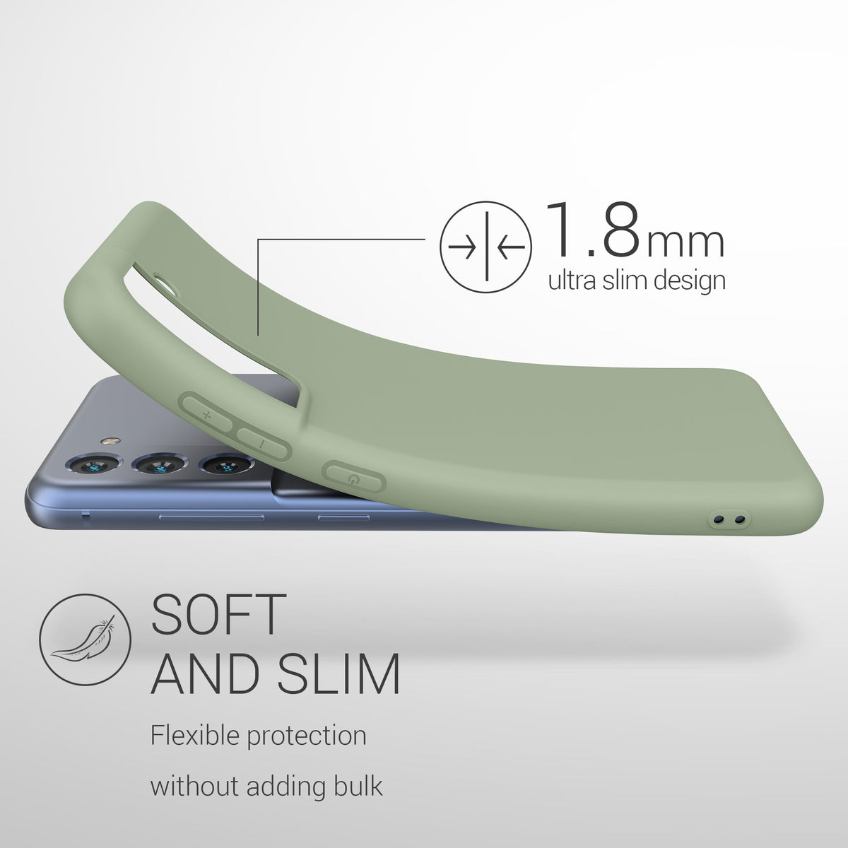 kwmobile Case for Samsung Galaxy S21 FE - Wireless Charging - Protective Cover