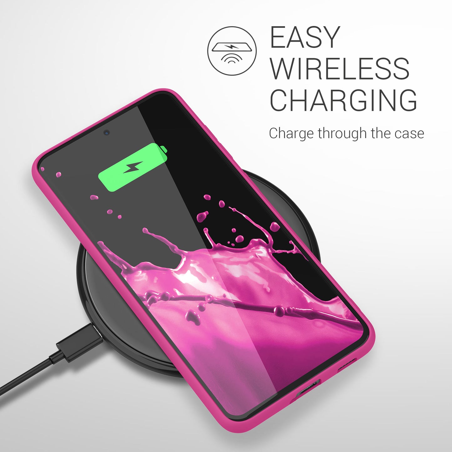 kwmobile Case for Samsung Galaxy S21 FE - Wireless Charging - Protective Cover
