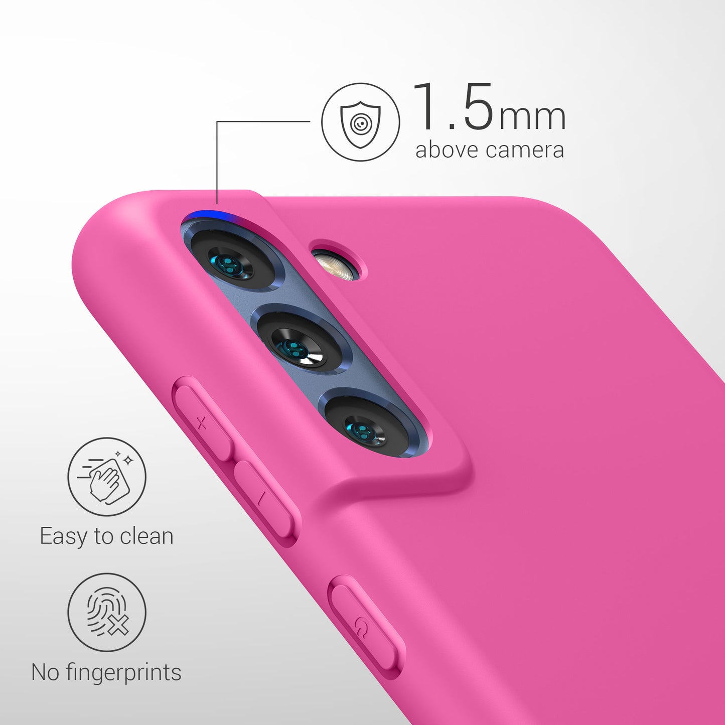 kwmobile Case for Samsung Galaxy S21 FE - Wireless Charging - Protective Cover