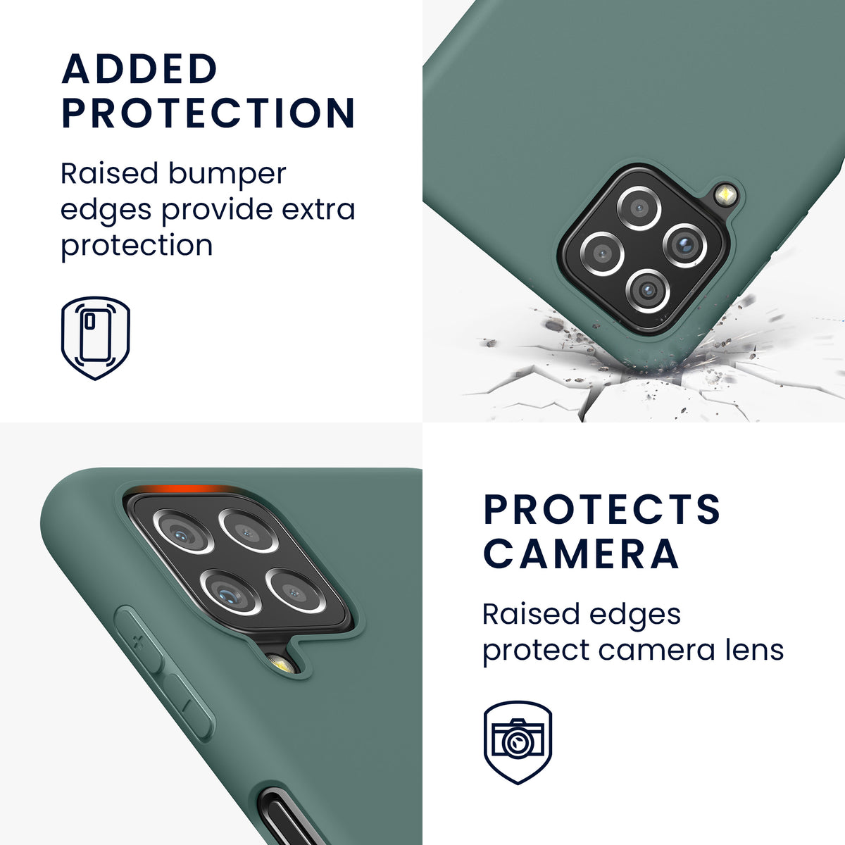 kwmobile Phone Case for Samsung Galaxy A22 4G - Wireless Charging - Protective Cover