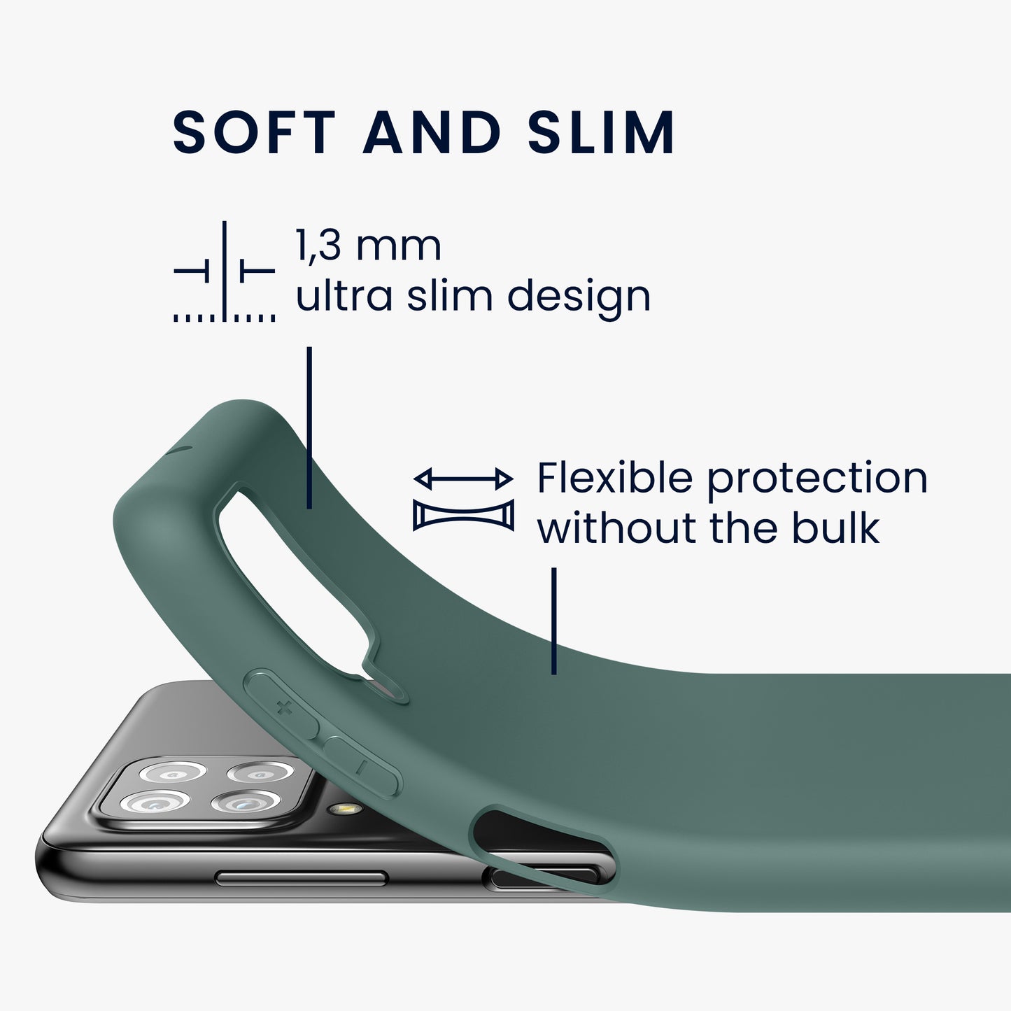 kwmobile Phone Case for Samsung Galaxy A22 4G - Wireless Charging - Protective Cover