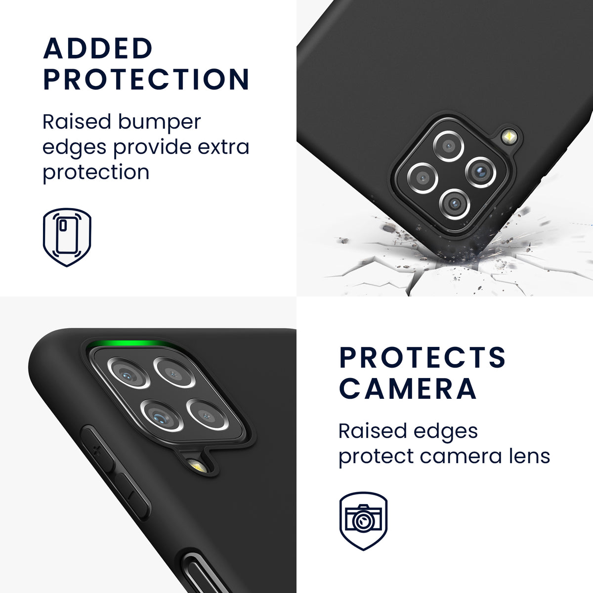 kwmobile Phone Case for Samsung Galaxy A22 4G - Wireless Charging - Protective Cover
