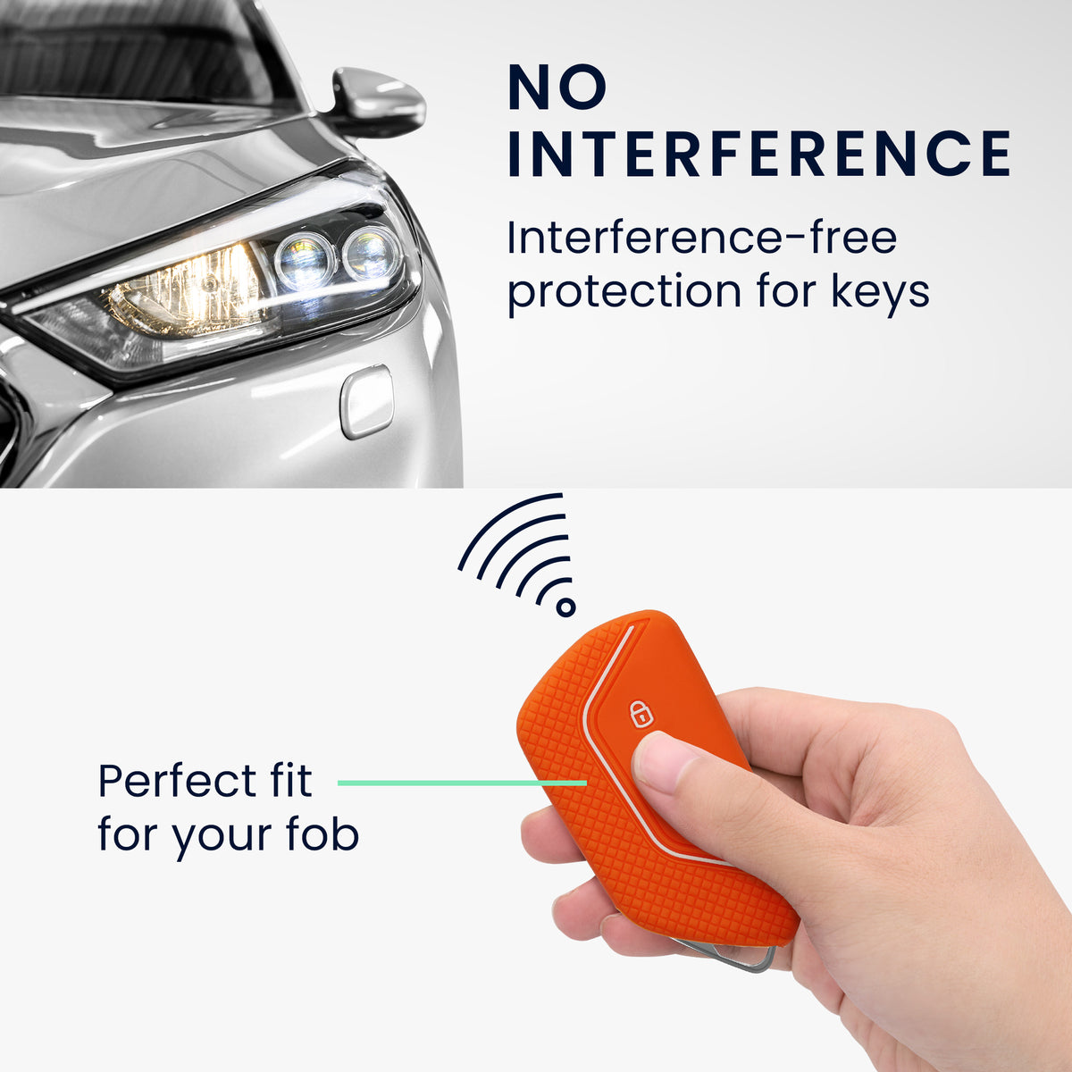 VW Golf 8 3-Button Car Key Cover Honeycomb