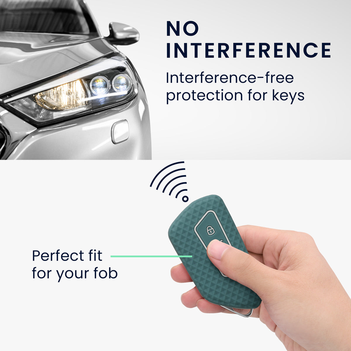 VW Golf 8 3-Button Car Key Cover Honeycomb