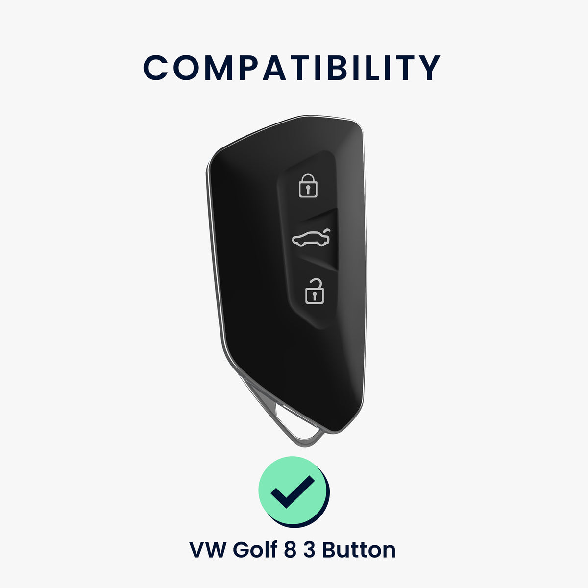 VW Golf 8 3-Button Car Key Cover Honeycomb