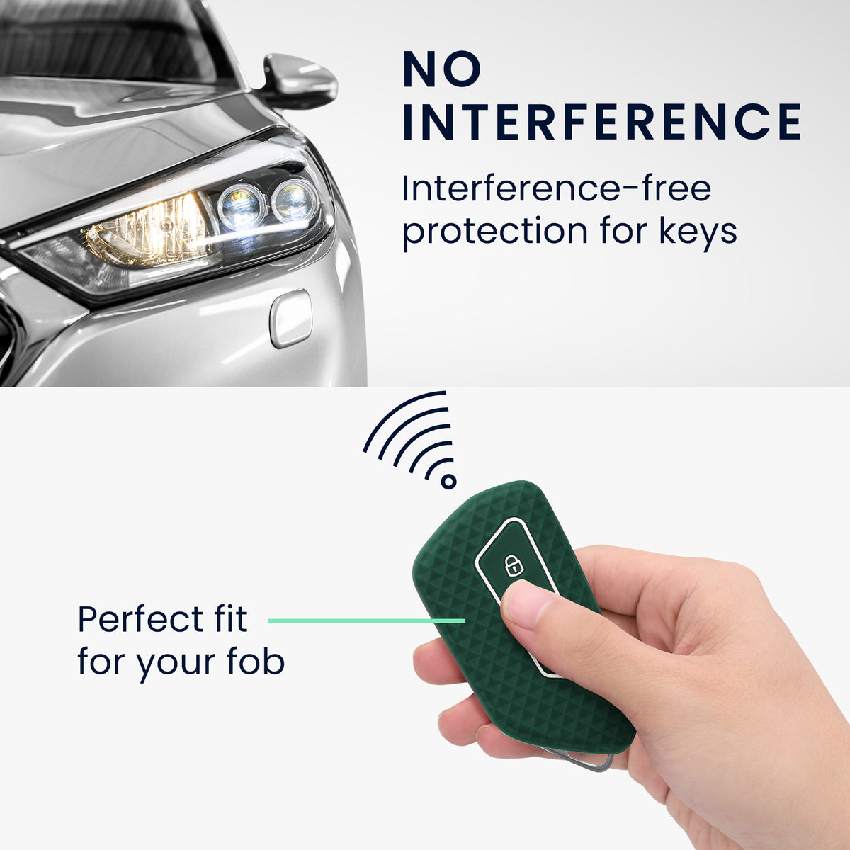 VW Golf 8 3-Button Car Key Cover Honeycomb