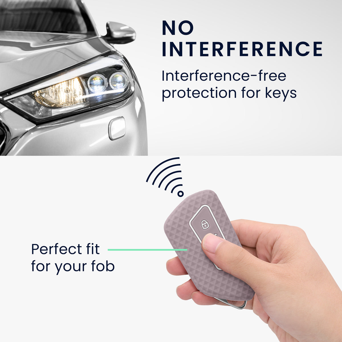 VW Golf 8 3-Button Car Key Cover Honeycomb