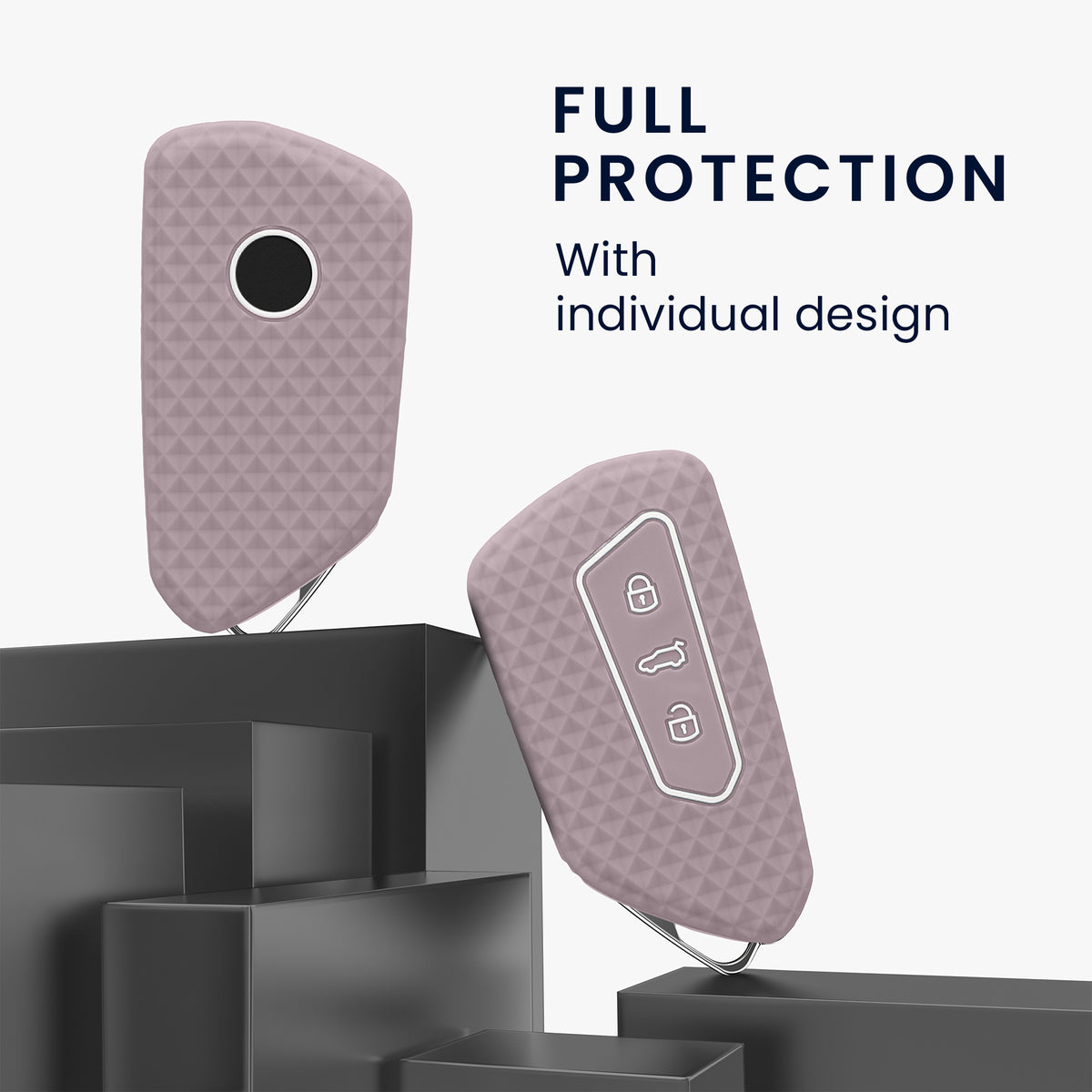 VW Golf 8 3-Button Car Key Cover Honeycomb