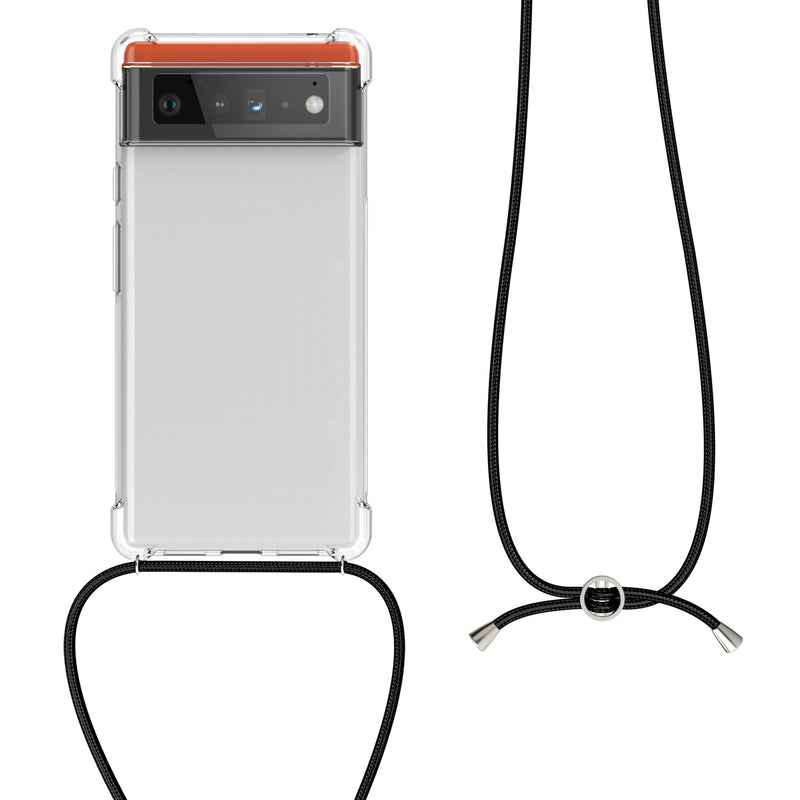 Google Pixel 6 Silicone Necklace Phone Case Clear