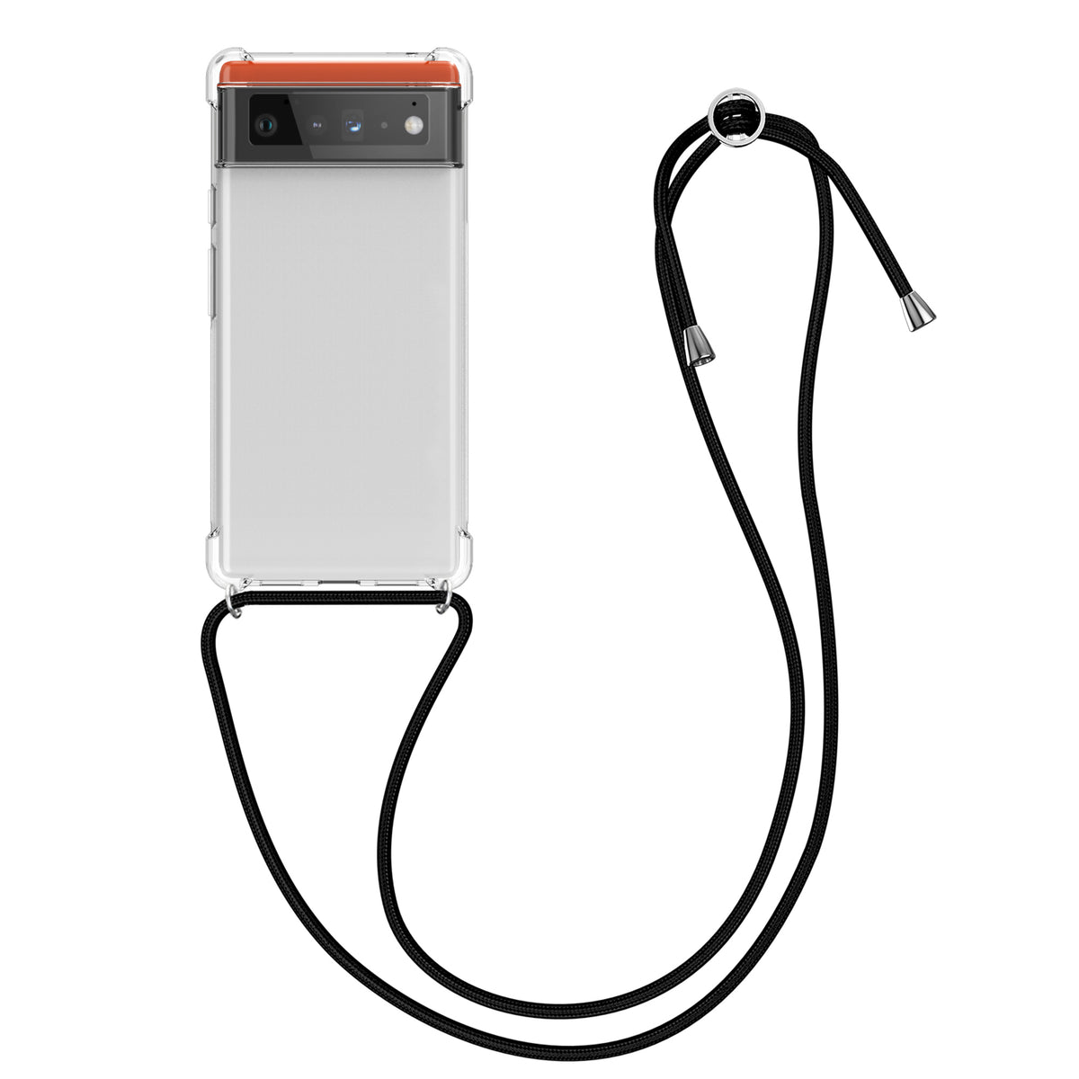 Google Pixel 6 Silicone Necklace Phone Case Clear
