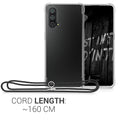 kwmobile Necklace Case compatible with OnePlus Nord CE 5G Cover Silicone Case with Lanyard Phone Case