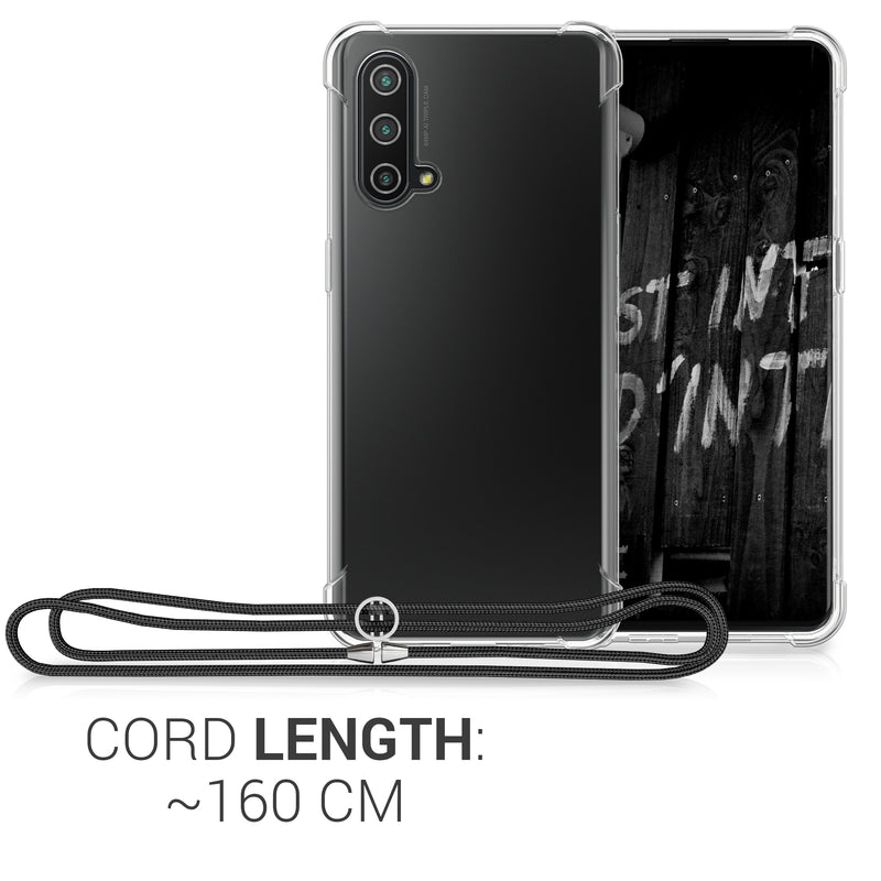 kwmobile Necklace Case compatible with OnePlus Nord CE 5G Cover Silicone Case with Lanyard Phone Case