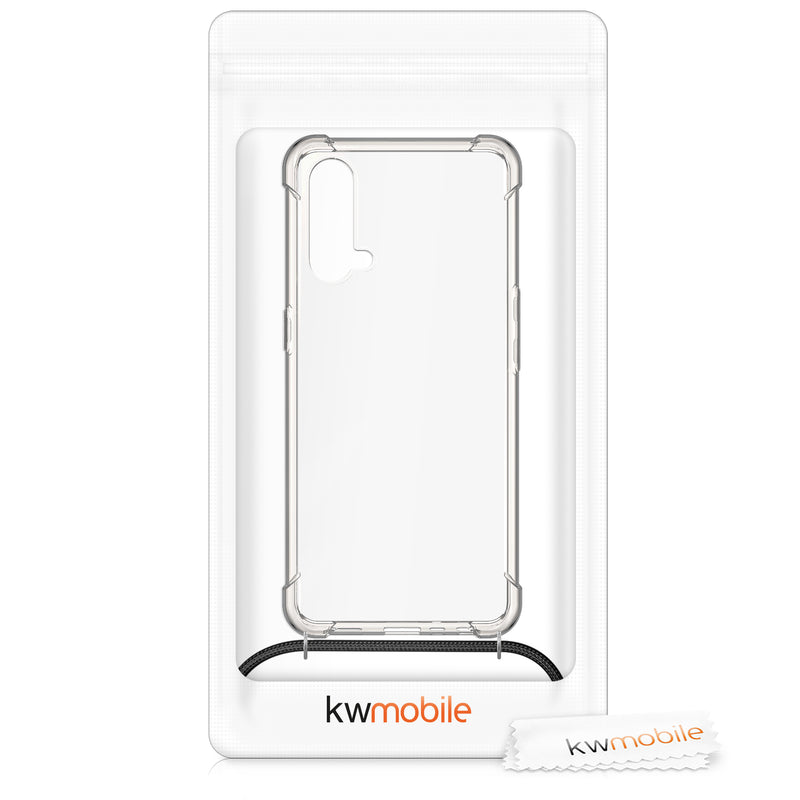 kwmobile Necklace Case compatible with OnePlus Nord CE 5G Cover Silicone Case with Lanyard Phone Case