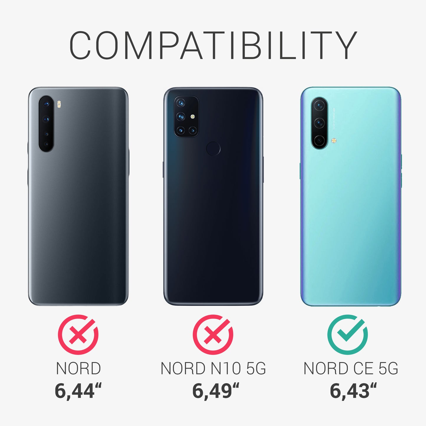 kwmobile Necklace Case compatible with OnePlus Nord CE 5G Cover Silicone Case with Lanyard Phone Case