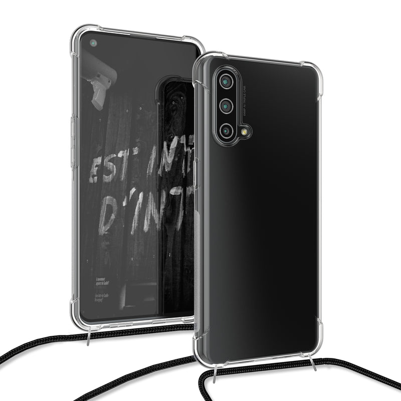 kwmobile Necklace Case compatible with OnePlus Nord CE 5G Cover Silicone Case with Lanyard Phone Case