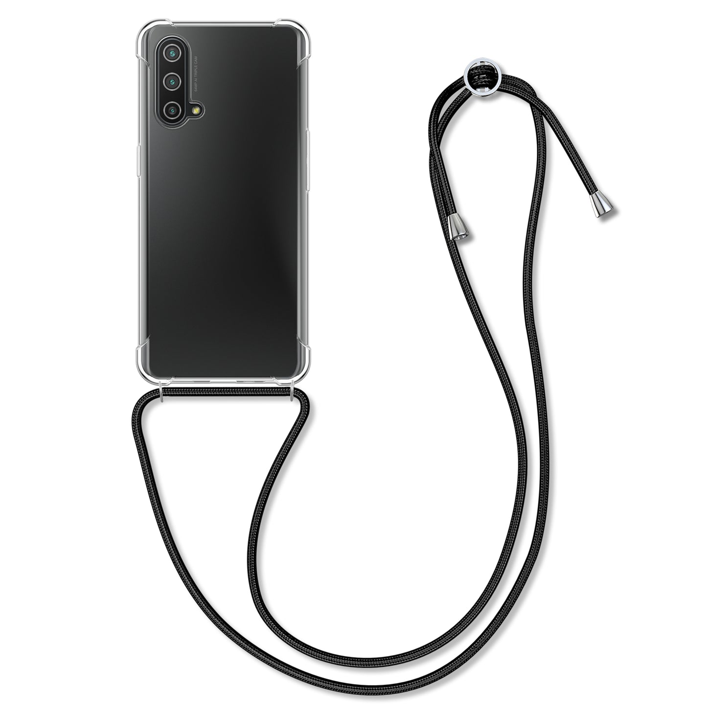 kwmobile Necklace Case compatible with OnePlus Nord CE 5G Cover Silicone Case with Lanyard Phone Case