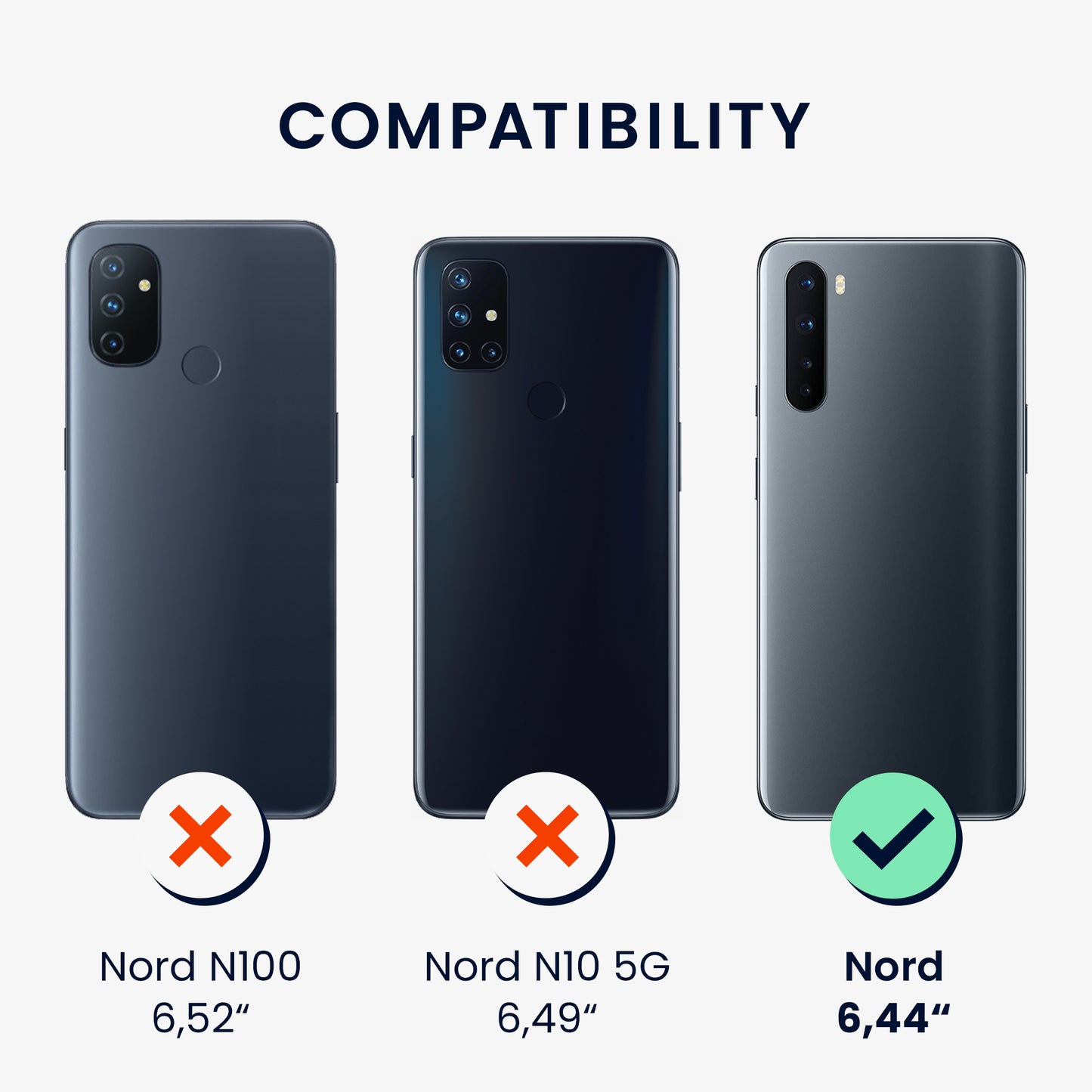 kwmobile Necklace Case Compatible with OnePlus Nord Cover - Case with Lanyard - Silicone Protective Cover