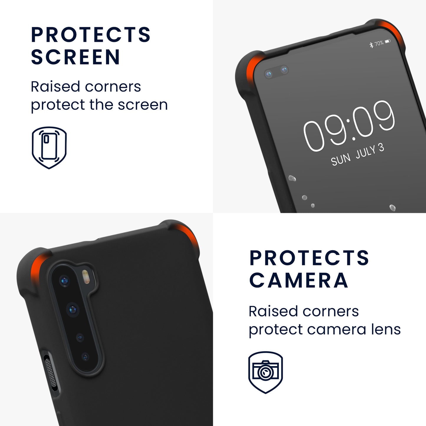 kwmobile Necklace Case Compatible with OnePlus Nord Cover - Case with Lanyard - Silicone Protective Cover
