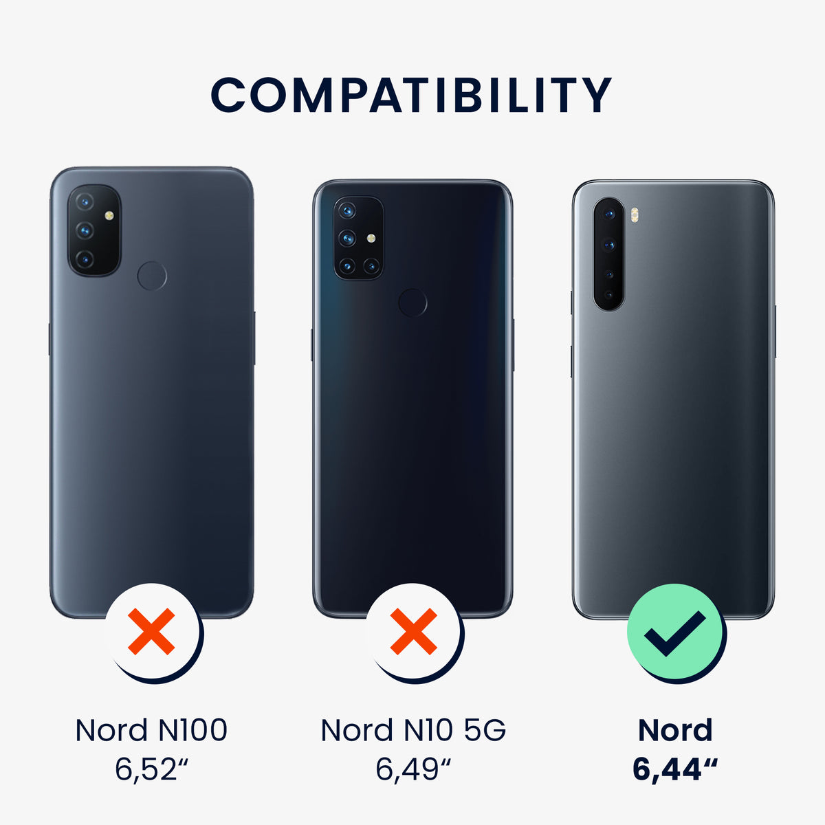 kwmobile Necklace Case Compatible with OnePlus Nord Cover - Case with Lanyard - Silicone Protective Cover