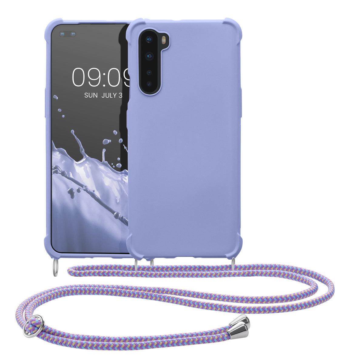 kwmobile Necklace Case Compatible with OnePlus Nord Cover - Case with Lanyard - Silicone Protective Cover