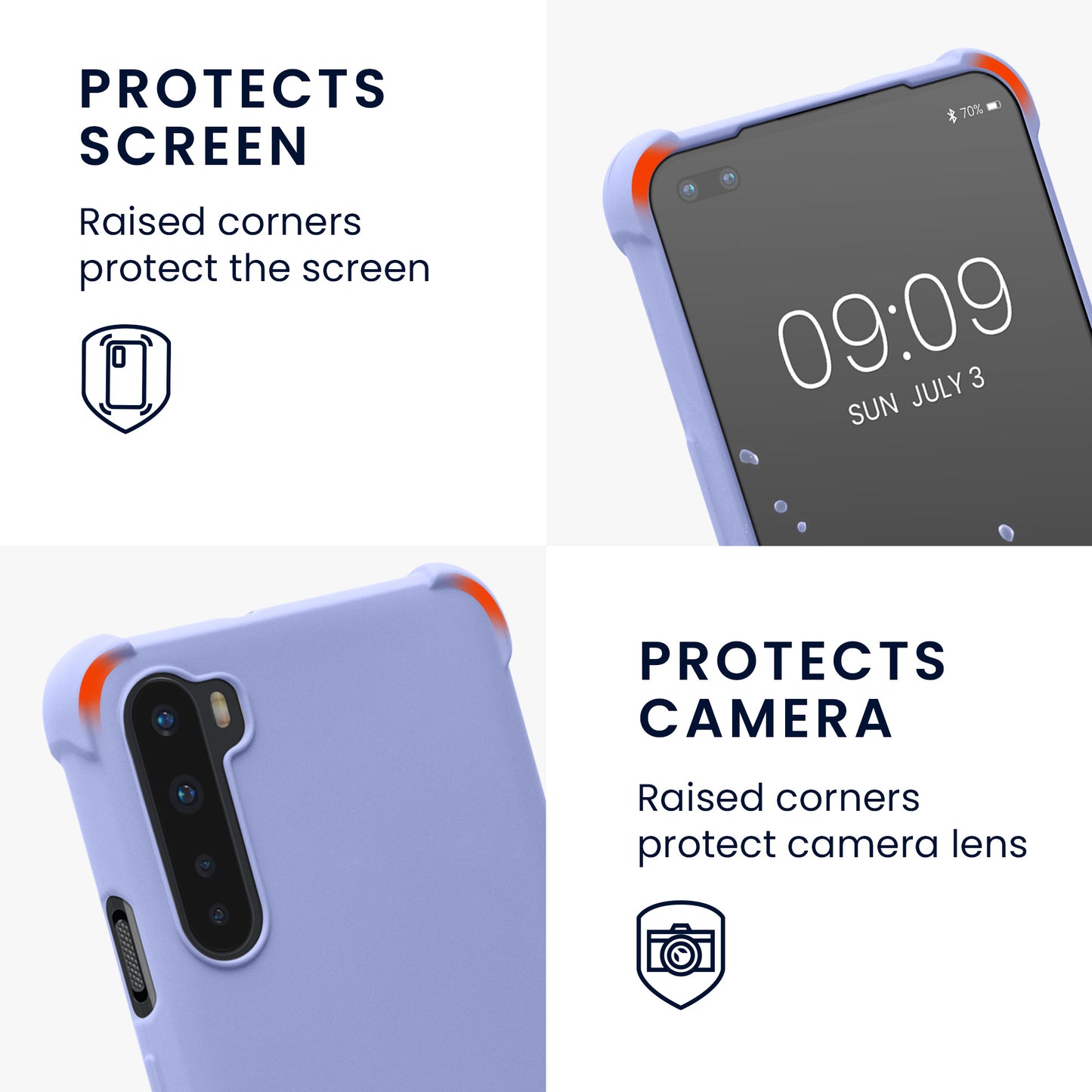 kwmobile Necklace Case Compatible with OnePlus Nord Cover - Case with Lanyard - Silicone Protective Cover