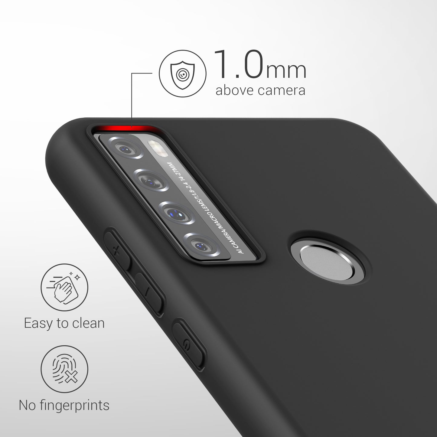 kwmobile Case for TCL 20 SE - Wireless Charging - Protective Cover